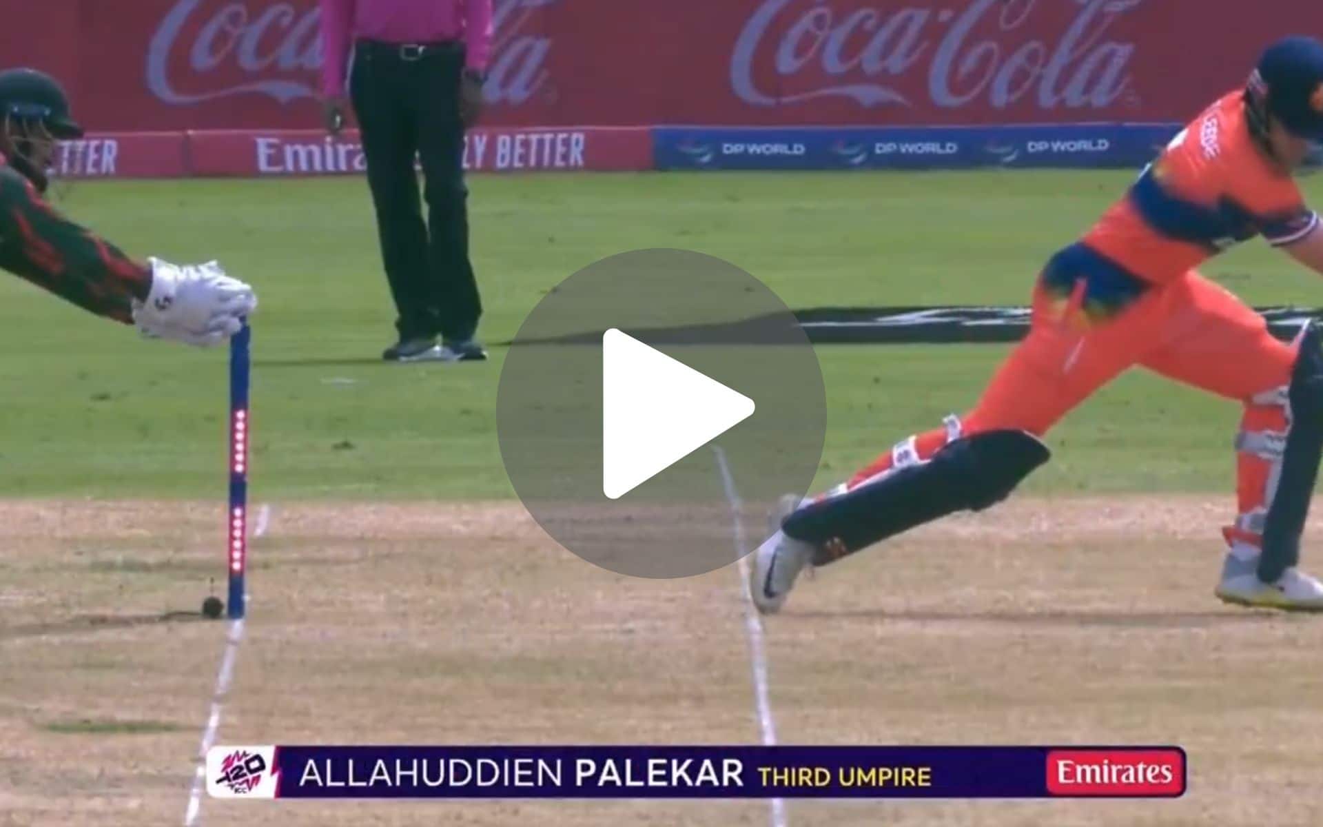 [Watch] Litton Das Pulls Off A Dhoni-Like Stumping To Dismiss Bas de Leede For A Duck